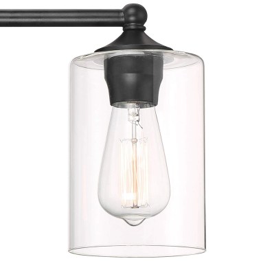 360-Lighting-Bellings-Modern-Industrial-Vintage-Wall-Mount-Light-Black-Metal-Hardwired-24-Wide-3-Light-Vanity-Fixture-Clear-Glass-Cylinder-Shades-for-Bat-7