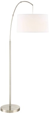 360-Lighting-Cora-Modern-Arched-Task-Floor-Lamp-Standing-72-Tall-Brushed-Nickel-Silver-Off-White-Linen-Fabric-Drum-Shade-for-Living-Room-Reading-House-Bedroom-H-5
