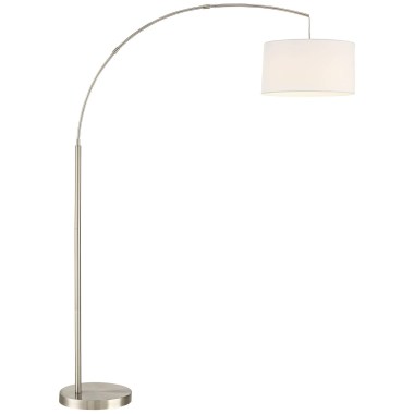 360-Lighting-Cora-Modern-Arched-Task-Floor-Lamp-Standing-72-Tall-Brushed-Nickel-Silver-Off-White-Linen-Fabric-Drum-Shade-for-Living-Room-Reading-House-Bedroom-H-8