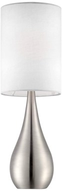 360-Lighting-Modern-Accent-Table-Lamp-21-High-Brushed-Nickel-Silver-Metal-Teardrop-White-Cylinder-Uno-Shade-Decor-for-Bedroom-Living-Room-House-Home-Bedside-Nig-5