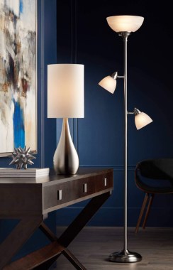 360-Lighting-Modern-Accent-Table-Lamp-21-High-Brushed-Nickel-Silver-Metal-Teardrop-White-Cylinder-Uno-Shade-Decor-for-Bedroom-Living-Room-House-Home-Bedside-Nig-7