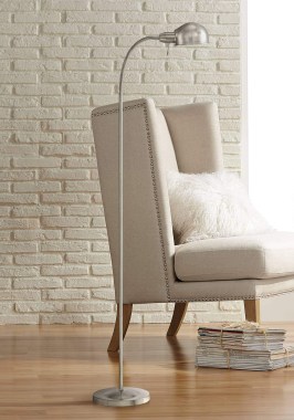 360-Lighting-Ridley-Modern-Standing-Task-Floor-Lamp-61-Tall-Satin-Nickel-Silver-Adjustable-Gooseneck-Arm-Bright-Lighting-for-Living-Room-Reading-House-Decor-Bed-7
